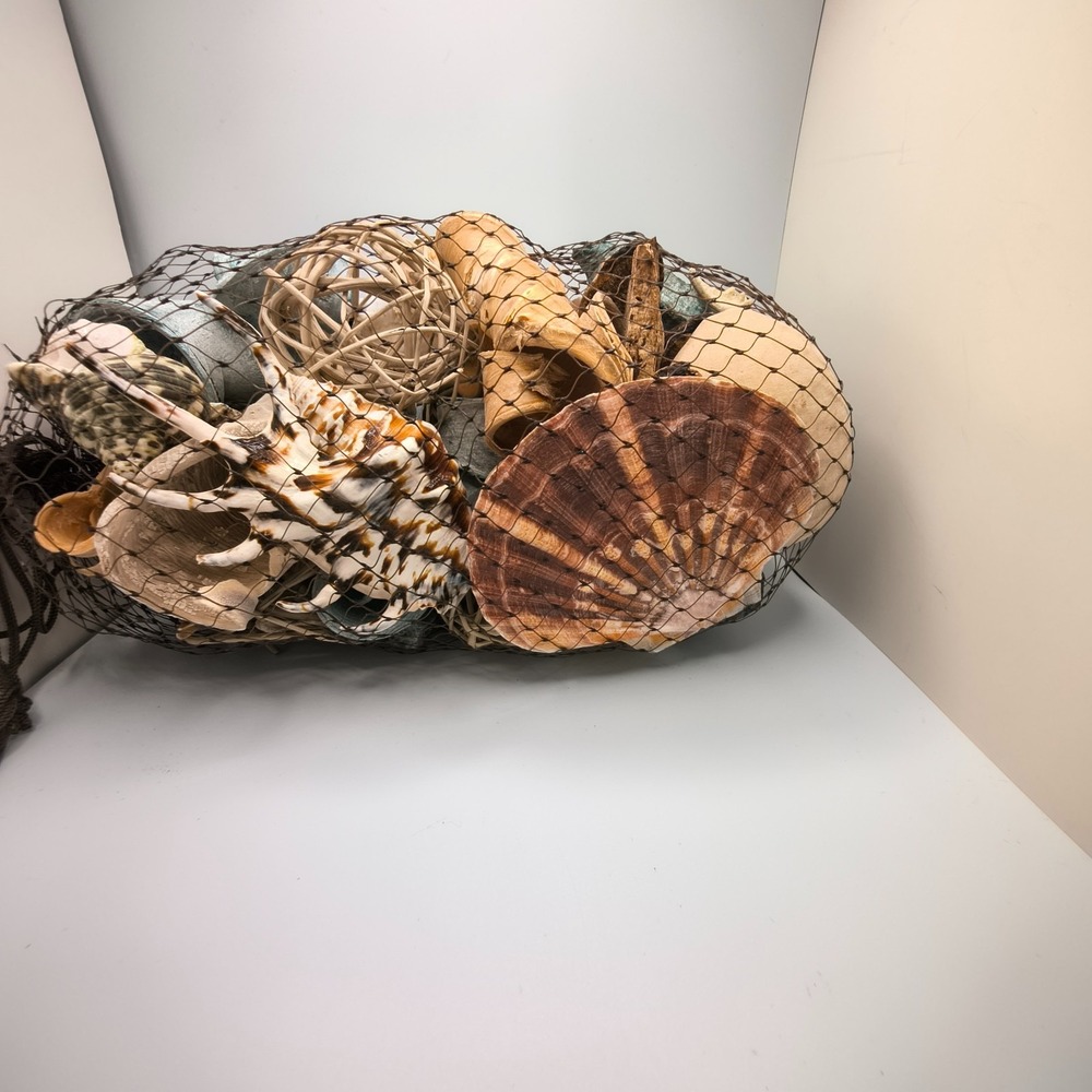 Coastal Seashell Bathroom Decor Beach Shells in Bag Nautical Home Decor - Picture 9 of 11